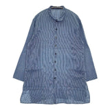 babaghuri サイドスリット コットン J0401FBB305 ロングシャツ パキスタン製 ジャケット ブルー レディース ババグーリ【中古】5-1006M∞
