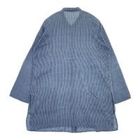 babaghuri サイドスリット コットン J0401FBB305 ロングシャツ パキスタン製 ジャケット ブルー レディース ババグーリ【中古】5-1006M∞