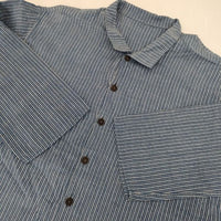 babaghuri サイドスリット コットン J0401FBB305 ロングシャツ パキスタン製 ジャケット ブルー レディース ババグーリ【中古】5-1006M∞