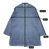babaghuri サイドスリット コットン J0401FBB305 ロングシャツ パキスタン製 ジャケット ブルー レディース ババグーリ【中古】5-1006M∞