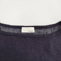 a+koloni リネンボイルワイドブラウス 22012000 ブラウス シャツ ネイビー レディース コロニー【中古】5-0704S♪