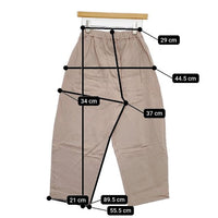 harmonie シルケット 裏毛 コクーンパンツ イージーワイド パンツ ピンクベージュ レディース アルモニ【中古】5-1006G∞