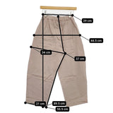 harmonie シルケット 裏毛 コクーンパンツ イージーワイド パンツ ピンクベージュ レディース アルモニ【中古】5-1006G∞