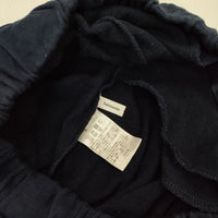 harmonie シルケット 裏毛 コクーンパンツ イージーワイド パンツ ネイビー レディース アルモニ【中古】5-1006G∞