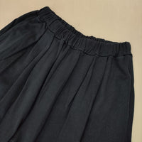 harmonie シルケット 裏毛 コクーンパンツ イージーワイド パンツ ネイビー レディース アルモニ【中古】5-1006G∞