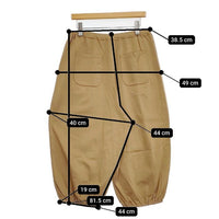 grin シルケットポンチ バルーンパンツ 8231C-006 コットン パンツ キャメル レディース グリン【中古】5-1006G∞