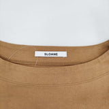 SLOANE コットン 天竺 テントライン ボートネック プルオーバー サイズ1 定価14300円 カットソー キャメル レディース スローン【中古】5-0704S♪