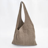 evam eva リネン ワンハンドル トートバッグ ブラウン レディース エヴァムエヴァ【中古】5-1112G∞