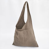 evam eva リネン ワンハンドル トートバッグ ブラウン レディース エヴァムエヴァ【中古】5-1112G∞