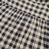 nest Robe ギンガムチェックワッシャーギンガムスリーピングシャツ 定価23100円 01232-1367 ブラウス シャツ 23SS ブラック ベージュ レディース ネストローブ【中古】5-1124M∞