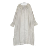 nest Robe 01211-1114 レースカラー2wayスモックワンピース 定価28600円 リネン ワンピース ライトグレー レディース ネストローブ【中古】5-0822M△