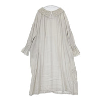 nest Robe 01211-1114 レースカラー2wayスモックワンピース 定価28600円 リネン ワンピース ライトグレー レディース ネストローブ【中古】5-0822M△