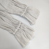 nest Robe 01211-1114 レースカラー2wayスモックワンピース 定価28600円 リネン ワンピース ライトグレー レディース ネストローブ【中古】5-0822M△