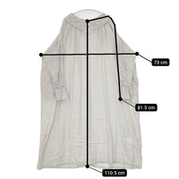 nest Robe 01211-1114 レースカラー2wayスモックワンピース 定価28600円 リネン ワンピース ライトグレー レディース ネストローブ【中古】5-0822M△