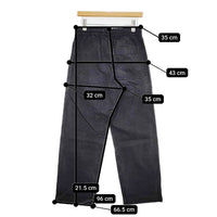 MHL. イージーワークパンツ 596-9140500 NATURAL DENIM コットン パンツ ブラック メンズ エムエイチエル【中古】5-1006G∞