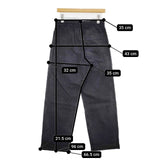 MHL. イージーワークパンツ 596-9140500 NATURAL DENIM コットン パンツ ブラック メンズ エムエイチエル【中古】5-1006G∞