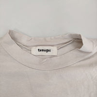 tumugu trois ラフィ天竺コットンプリントTシャツ TC23106 定価7590円 半袖Ｔシャツ カットソー ベージュ レディース ツムグ【中古】5-0704S♪