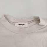 tumugu trois ラフィ天竺コットンプリントTシャツ TC23106 定価7590円 半袖Ｔシャツ カットソー ベージュ レディース ツムグ【中古】5-0704S♪