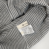 Cotton House Aya KHNB10527FM ストライプ ギンガムチェック コットンリネン ブラウス 長袖シャツ ブラック ホワイト レディース コットンハウスアヤ【中古】5-0822M△