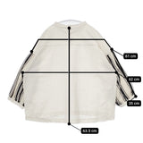 pousse Z241503 刺繍 コットンリネン 長袖 プルオーバー 日本製 ブラウス シャツ キナリ ネイビー レディース プゥス【中古】5-0822M△