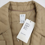 seya. 未使用 SK'GROVE PADDED COAT SILKY POWDER CUPRO サイズ2 定価167200円 コート 24AW ベージュ レディース セヤ【中古】5-0628T♪