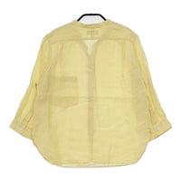 MARGARET HOWELL 578-0153616 FINE LINEN カラーレスシャツ サイズ1 ブラウス シャツ イエロー レディース マーガレットハウエル【中古】5-0822M△