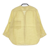 MARGARET HOWELL 578-0153616 FINE LINEN カラーレスシャツ サイズ1 ブラウス シャツ イエロー レディース マーガレットハウエル【中古】5-0822M△