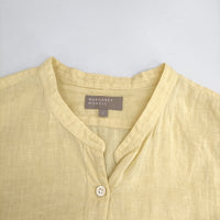 MARGARET HOWELL 578-0153616 FINE LINEN カラーレスシャツ サイズ1 ブラウス シャツ イエロー レディース マーガレットハウエル【中古】5-0822M△