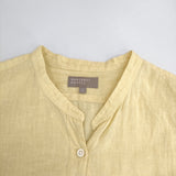 MARGARET HOWELL 578-0153616 FINE LINEN カラーレスシャツ サイズ1 ブラウス シャツ イエロー レディース マーガレットハウエル【中古】5-0822M△