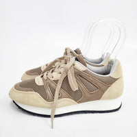 ASAHI 新品 TRAINER 4 日本製 定価19800円 22.5cm スニーカー ベージュ ブラウン レディース アサヒ【中古】5-0911G◎