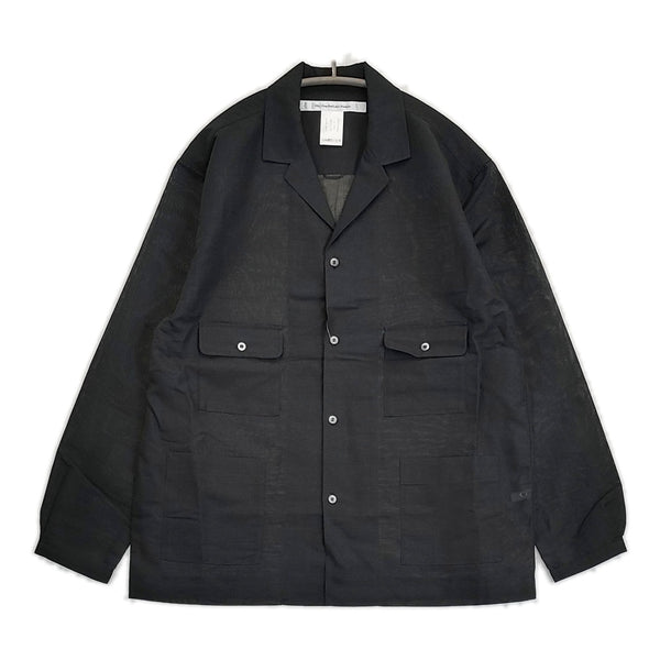 EEL 新品 CAMEL MOON シャツジャケット 定価25300円 サイズS E-25407 テーラードジャケット 25SS ブラック メンズ イール【中古】5-0710M♪
