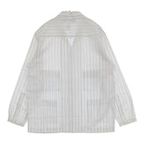 EEL 新品 CAMEL MOON シャツジャケット 定価25300円 XS E-25407 テーラードジャケット ホワイト ブラック レディース イール【中古】5-0710M♪