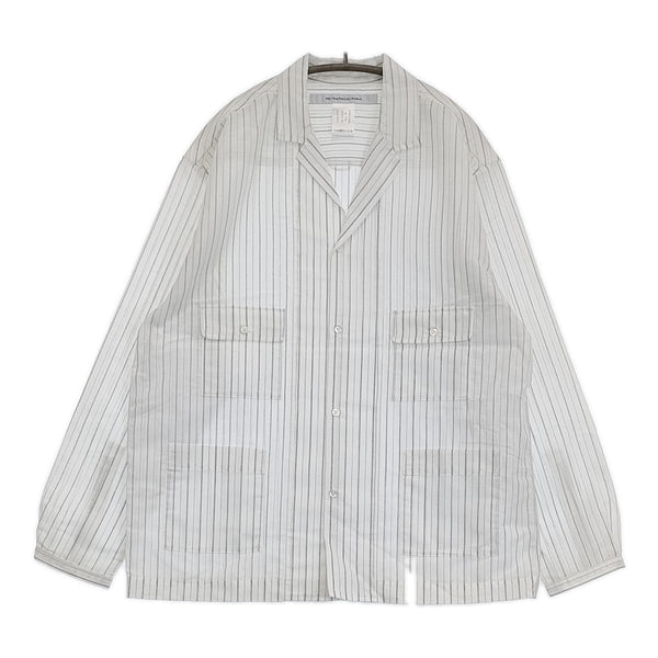EEL 新品 CAMEL MOON シャツジャケット 定価25300円 M E-25407 テーラードジャケット 25SS ホワイト ブラック メンズ イール【中古】5-0710M♪