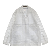 EEL 新品 CAMEL MOON シャツジャケット 定価25300円 L E-25407 テーラードジャケット 25SS ホワイト ブラック メンズ イール【中古】5-0710M♪