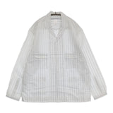 EEL 新品 CAMEL MOON シャツジャケット 定価25300円 L E-25407 テーラードジャケット 25SS ホワイト ブラック メンズ イール【中古】5-0710M♪