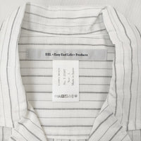 EEL 新品 CAMEL MOON シャツジャケット 定価25300円 L E-25407 テーラードジャケット 25SS ホワイト ブラック メンズ イール【中古】5-0710M♪