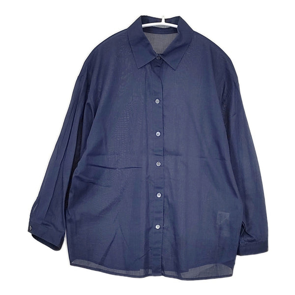 theory luxe GEA.D FINESPUN コットン シアー 034208217 サイズ38 長袖シャツ ネイビー レディース セオリーリュクス【中古】5-0822M△