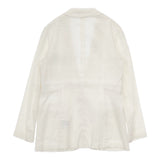 theory luxe DALEY CRUNCH ストレッチ 036204121 サイズ38 リネン混 テーラードジャケット オフホワイト レディース セオリーリュクス【中古】5-0822M△