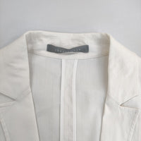 theory luxe DALEY CRUNCH ストレッチ 036204121 サイズ38 リネン混 テーラードジャケット オフホワイト レディース セオリーリュクス【中古】5-0822M△
