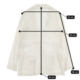 theory luxe DALEY CRUNCH ストレッチ 036204121 サイズ38 リネン混 テーラードジャケット オフホワイト レディース セオリーリュクス【中古】5-0822M△