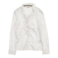NARACAMICIE フリル コットン ブラウス シャツ ホワイト レディース ナラカミーチェ【中古】5-1001M∞