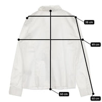 NARACAMICIE フリル コットン ブラウス シャツ ホワイト レディース ナラカミーチェ【中古】5-1001M∞