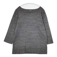 KINOTTO 251C-02 タンギス綿 7分袖 ボートネック Tシャツ サイズ3 日本製 カットソー チャコールグレー レディース キノット【中古】5-0822M△
