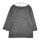 KINOTTO 251C-02 タンギス綿 7分袖 ボートネック Tシャツ サイズ3 日本製 カットソー チャコールグレー レディース キノット【中古】5-0822M△