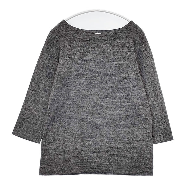 KINOTTO 251C-02 タンギス綿 7分袖 ボートネック Tシャツ サイズ3 日本製 カットソー チャコールグレー レディース キノット【中古】5-0822M△