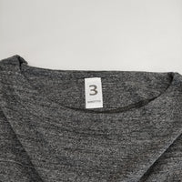 KINOTTO 251C-02 タンギス綿 7分袖 ボートネック Tシャツ サイズ3 日本製 カットソー チャコールグレー レディース キノット【中古】5-0822M△