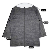 KINOTTO 251C-02 タンギス綿 7分袖 ボートネック Tシャツ サイズ3 日本製 カットソー チャコールグレー レディース キノット【中古】5-0822M△