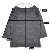 KINOTTO 251C-02 タンギス綿 7分袖 ボートネック Tシャツ サイズ3 日本製 カットソー チャコールグレー レディース キノット【中古】5-0822M△