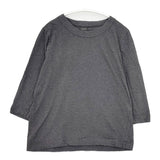 homspun 172-6450 コットン M 七分袖 日本製 Ｔシャツ カットソー チャコールグレー レディース ホームスパン【中古】5-0822M△