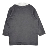 homspun 172-6450 コットン M 七分袖 日本製 Ｔシャツ カットソー チャコールグレー レディース ホームスパン【中古】5-0822M△